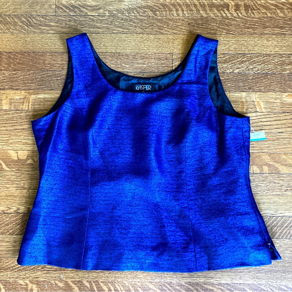 Kasper Women's Jacquard Silk Blend Shell Top - Sz16 (NWT)